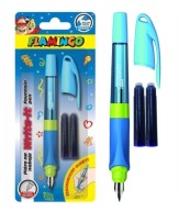 Plniace pero Blue Flamingo pre deti s kazetami, ergonomické