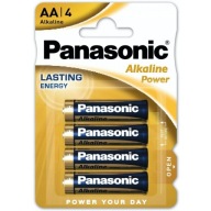 Alkalické batérie Panasonic AA (LR6) 4 ks.