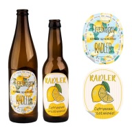 RADLER CITRÓNOVÉ PIVNÉ NÁLEPKY ETIKETY 50 KS