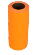 Štítky pre jednoradový etiketovací stroj 22x12 oranžové