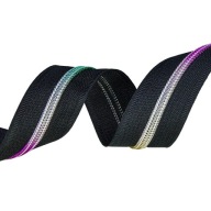 PÁSKA NA Zips Zips 5 # dúha + 2 zipsy ČIERNA