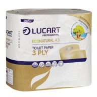 Toaletný papier EcoNatural 4.3, 100% recyklovaná celulóza, 3 vrstvy, 4 rolky