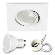 SET SQUARE MOVABLE WHITE svietidlo + LED GU10 7W