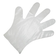 OCHRANNÉ RUKAVICE Z HDPE FÓLIE JEDNORÁZOVÉ - 100