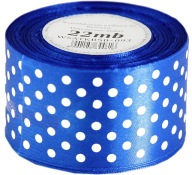 Saténová stuha s bodkami 50mm/22mb, 18col