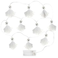 LED girlanda so vzdušnými duchmi, 2m, biela