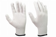 PLETENÉ pracovné rukavice, elastické, biele, 6/XS