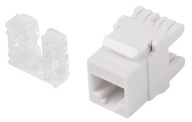 UTP cat.6 (8P8C) RJ45 LSA keystone modul biely