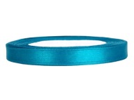 Saténová stuha 6mm / 25m, tyrkysová