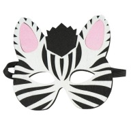 Plstená maska ​​Maska Zebra karnevalový ples