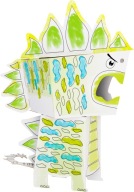 Kocka hlava. Dino. Stegosaurus. Zostavte a vyfarbite