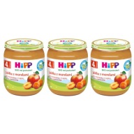 HiPP BIO Jablká s marhuľami po 4. mesiaci 3x125 g