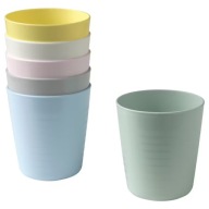 Plastové detské poháre IKEA KALAS, 6 kusov