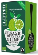Zelený čaj s limetkou a zázvorom BIO Clipper 40g