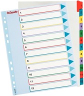 Deliace priečky na kartotéky A4/12 ESSELTE MYLAR MAXI
