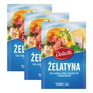 Delecta potravinárska želatína 3x20g na mäso, ryby, zeleninu a dezerty v 1l vody