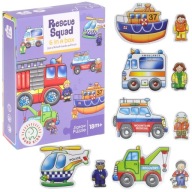 Puzzle Baby Pohotovostné vozidlá Hasičský zbor Vrtuľník Sanitka Odťahové vozidlo