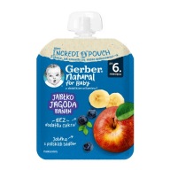 Gerber Mousse Dezert Jablko, Čučoriedka, Banán po 6 mesiacoch 80 g