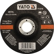 Kovový rezací kotúč, konvexný 125x2,5x22 mm YATO