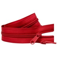 5mm špirálová páska na zips ČERVENÁ, 10 zipsov, 5m