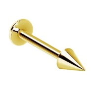 Titánový zlatý labret s kužeľom 1,2/8/3