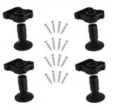 4 x NASTAVITEĽNÁ NÁBYTKOVÁ NOHA ČIERNA KUCHYŇSKÁ NOHA HAFELE AXILO H100 STRONG