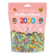 Nažehľovacie korálky 2000 GLITTER La Manuli korálky 5mm Náhradná sada
