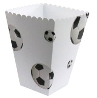 Futbalové škatuľky na popcorn, 6 kusov