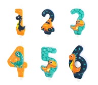 Číslo sviečky 1 - 6 dinosaurus 8 cm 1 ks.
