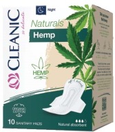 CLEANIC NATURALS Hemp Night Hygienické vložky, 10 ks.