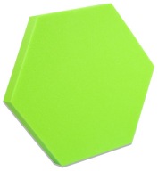 Nástenné panely do detskej izby, zelená farba, šesťhran šesťhran, 3 cm