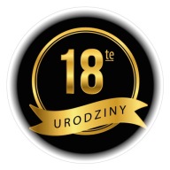Nálepky darčeková torta na oslavu 18. NARODENIN 48 ks