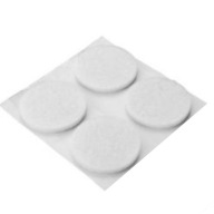 Nábytková plsť R okrúhla WHITE FI 45 (blister 4 ks)