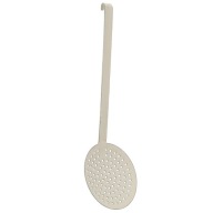 Smaltovaná štrbinová lyžica, skimmer, sitko, selektor, Silesia, krém, 31 cm