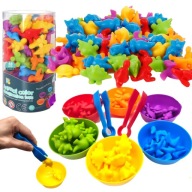 XXL SADA PRE UČENIE POČÍTANIA FAREB GRIPING SORTER HRA MONTESSORI LOGIC
