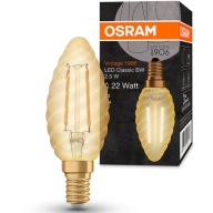 Ozdobná LED žiarovka E14 BW35 2,5W 2400K OSRAM