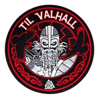 ZÁPLATA NA VELCRO PVC ZNAK WARRIOR TIL VALHALL M-TAC ČIERNA/ČERVENÁ