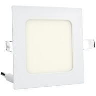 LED STROPNÉ SVIETIDLO, ZÁPUSTNÉ, TEPLO BIELA ​​6W 230V Štvorcové