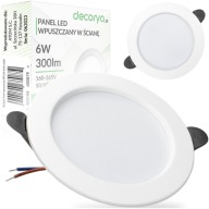 LED PANEL ZAPAPÚŠENÝ STROPNÝ BLESK, okrúhly, 6W TEPELNÁ LAMPA
