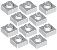 LEGO tanier 1x1 biely (3024/302401) 10ks
