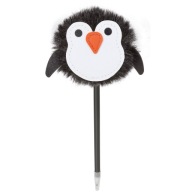Penguin pero s brmbolcom do školy ako darček pre priateľa dievčaťa