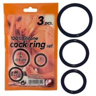 Sada 3 krúžkov na penis pre silnú erekciu