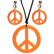 SET ŠPERKOV HIPPY HIPPY WOODSTOCK ORANŽOVÁ