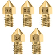 SET 5 x MK8 0,4 mosadzná tryska ENDER 3 PRO V2