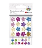 Samolepiace kryštály Flowers 52 ks Titanium