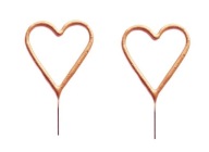 COLD FIRERS SRDCE sviečky OZDOBY NA TORTY narodeninové srdiečko DEKORÁCIE 2 ks
