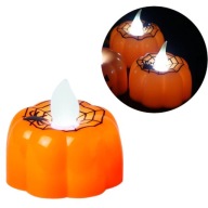 Tekvicová LED lampa, sviečka, sviečka s batériami na Halloween