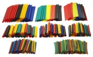 Teplom zmršťovacie bužírky, sada 328 ks. farba 40/80 mm