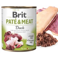 BRIT PATE & MEAT Mokré krmivo pre psov Kačica 800g