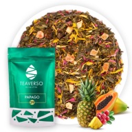 ZELENÝ LISTOVÝ ČAJ RAJSKÝ VTÁK MANGO PAPAYA ANANÁSOVÝ TEAVERSO 100G